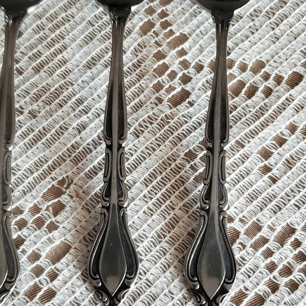 Vtg Rogers Korea Auberge Stanley Roberts Stainless Flatware Set of 4 Teaspoons